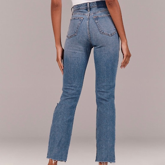 Ultra High Rise Ankle Straight Jeans - Picture 1 of 8